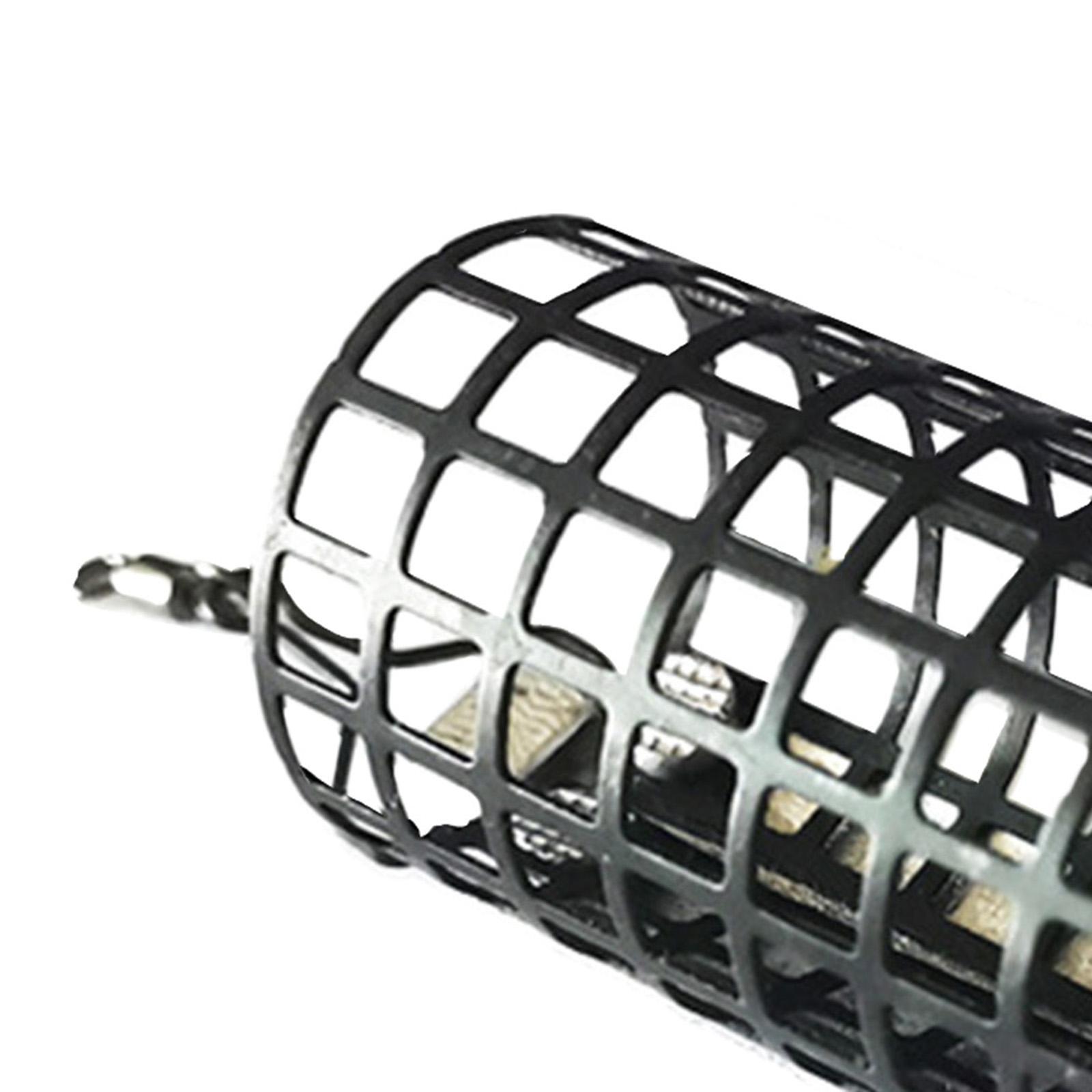 Metal Feeder Cage with Swivel Feeder Holder Round for Carp Fishing Accessory