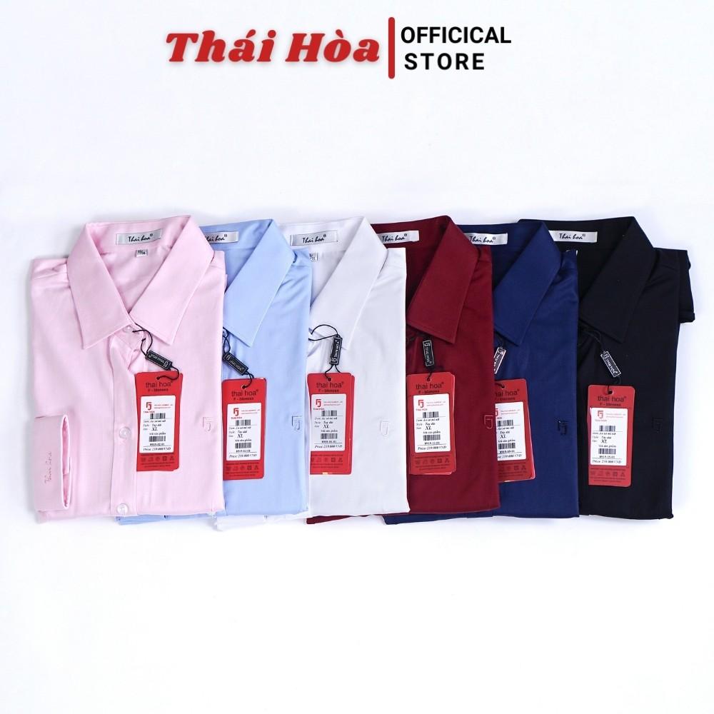 Áo sơ mi nữ công sở dài tay màu trắng, chất vải sợi tre cao cấp thoáng mát Thái Hòa 8919-01