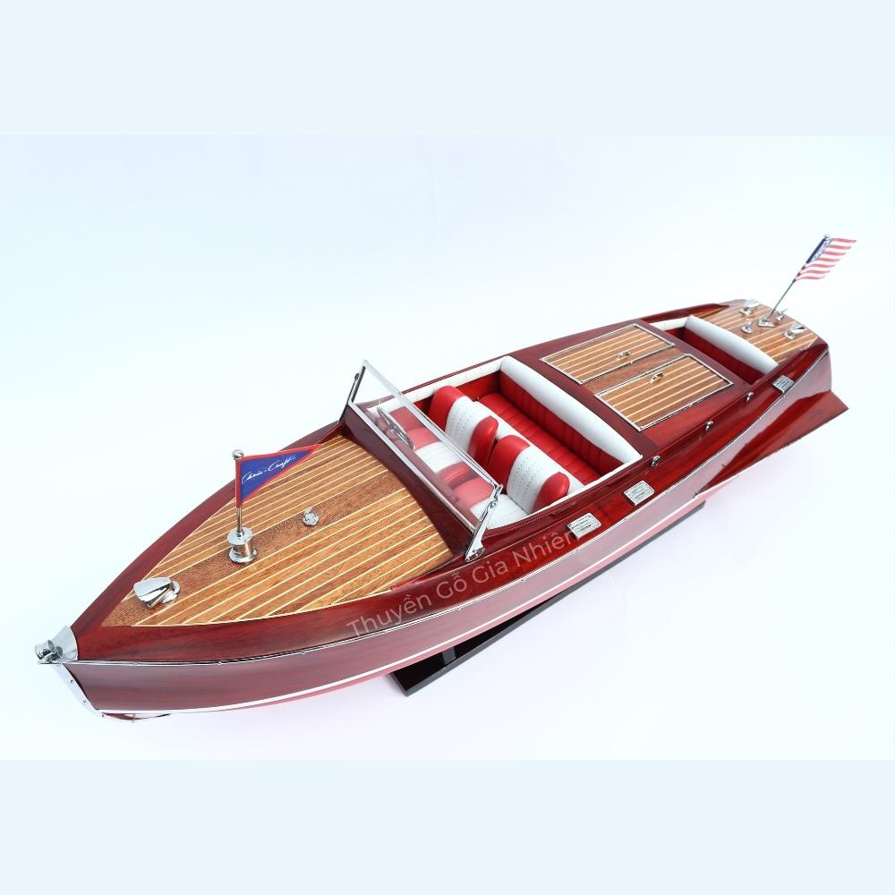 Mô Hình Thuyền Gỗ Phong Thủy Dạng Thuyền Đua Tốc Độ CHRIS CRAFT RUNABOUT Chính Hãng Hàng Xuất Khẩu Chất Lượng Cao