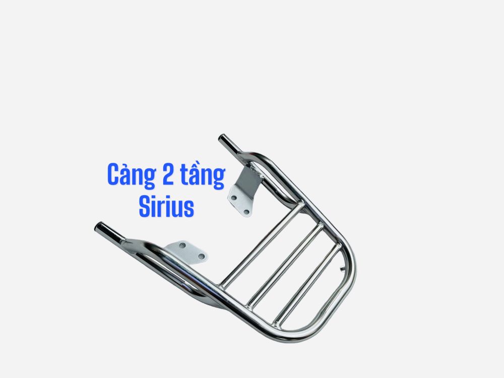 Cảng inox 2 tầng 3 sọc gắn xe Sirius
