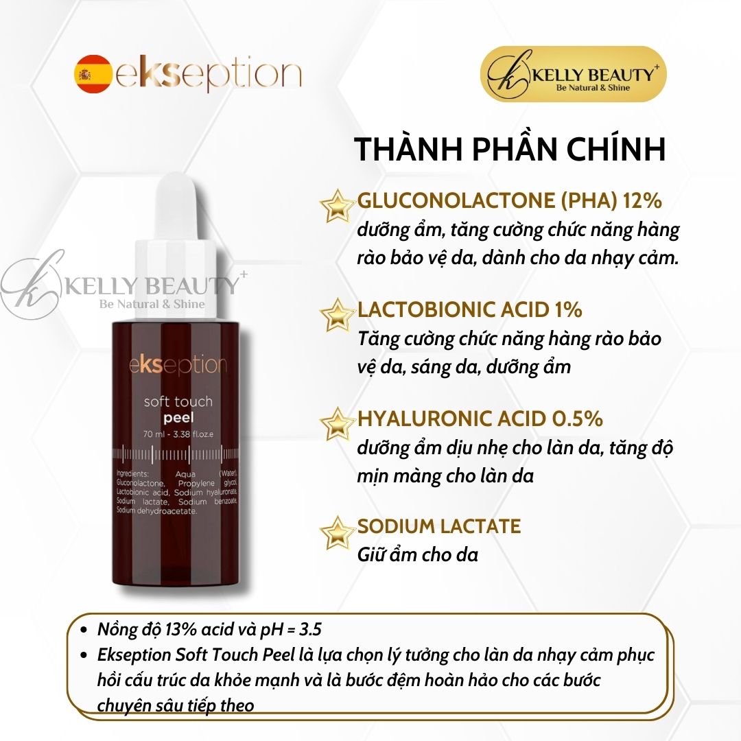 ekseption Soft Touch Peel - Cân Bằng Độ pH, Trẻ Hóa và Phục Hồi Da Nhạy Cảm | Kelly Beauty