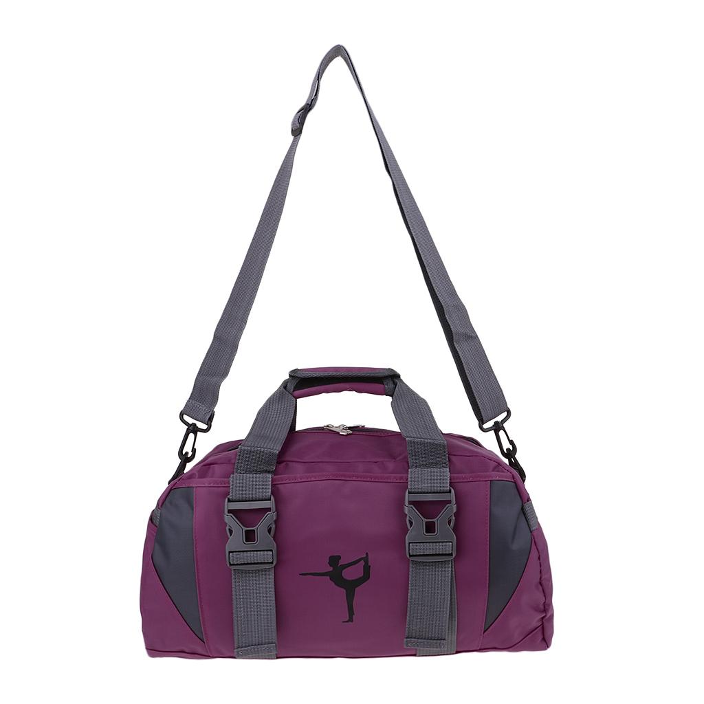 16x8x8inch Women Men Sports Gym Duffel Bag Dance Yoga Travel Shoulder Pack with Two Side Pockets and One Front Pockets