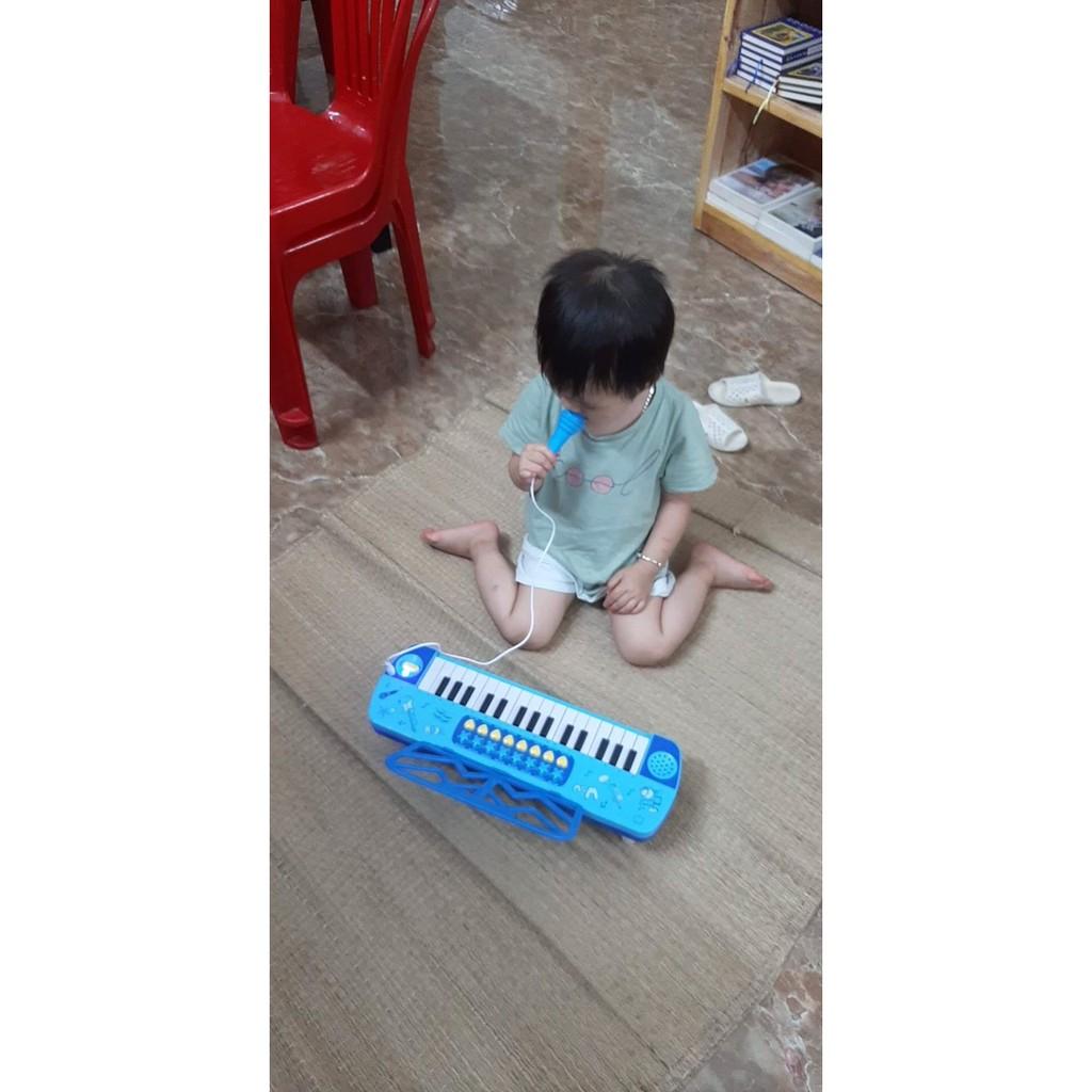 Đàn piano cho bé kèm Mic ( 2 màu xanh - hồng)
