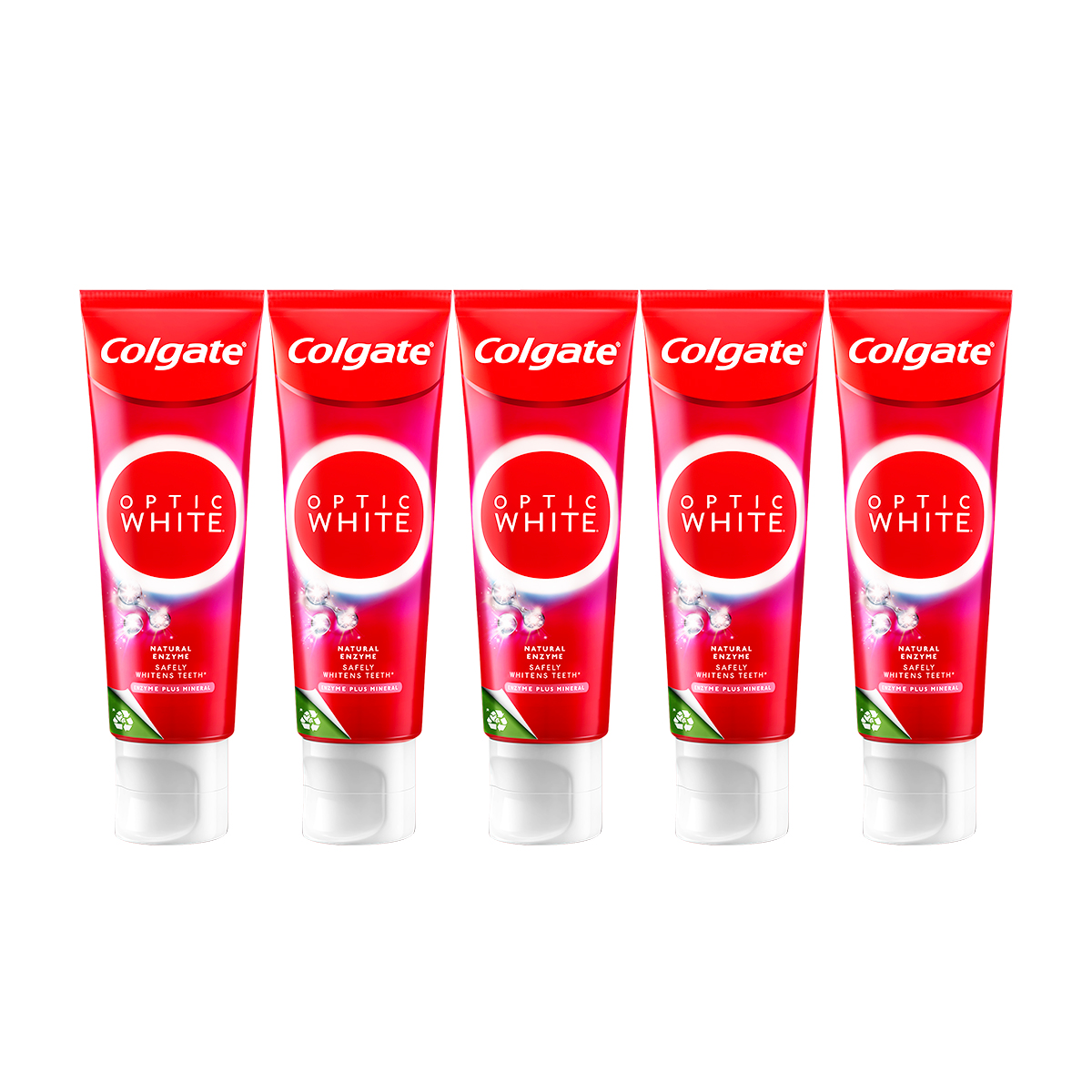 Bộ 5 Kem Đánh Răng Colgate trắng răng Enzyme Plus Mineral làm trắng răng an toàn 80g/tuýp