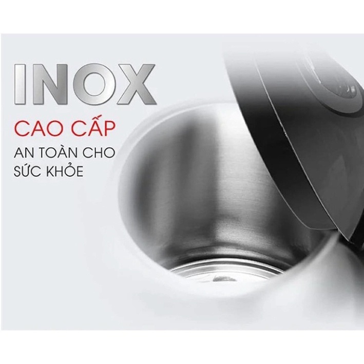 Ấm Đun Nước Siêu Tốc Inox 1.8L  Cao Cấp, Bình Đun Nước Nóng Cách Nhiệt An Toàn, Tiện Dụng - Chính hãng MINIIN