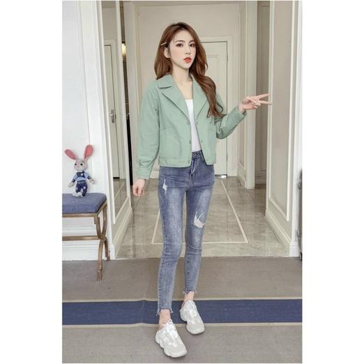 ÁO KHOÁC KAKI NỮ 1 LỚP CHẤT MỊN SIÊU THIẾT KẾ TINH TẾ CUỐN HÚT CỦA PHÁI ĐẸP
