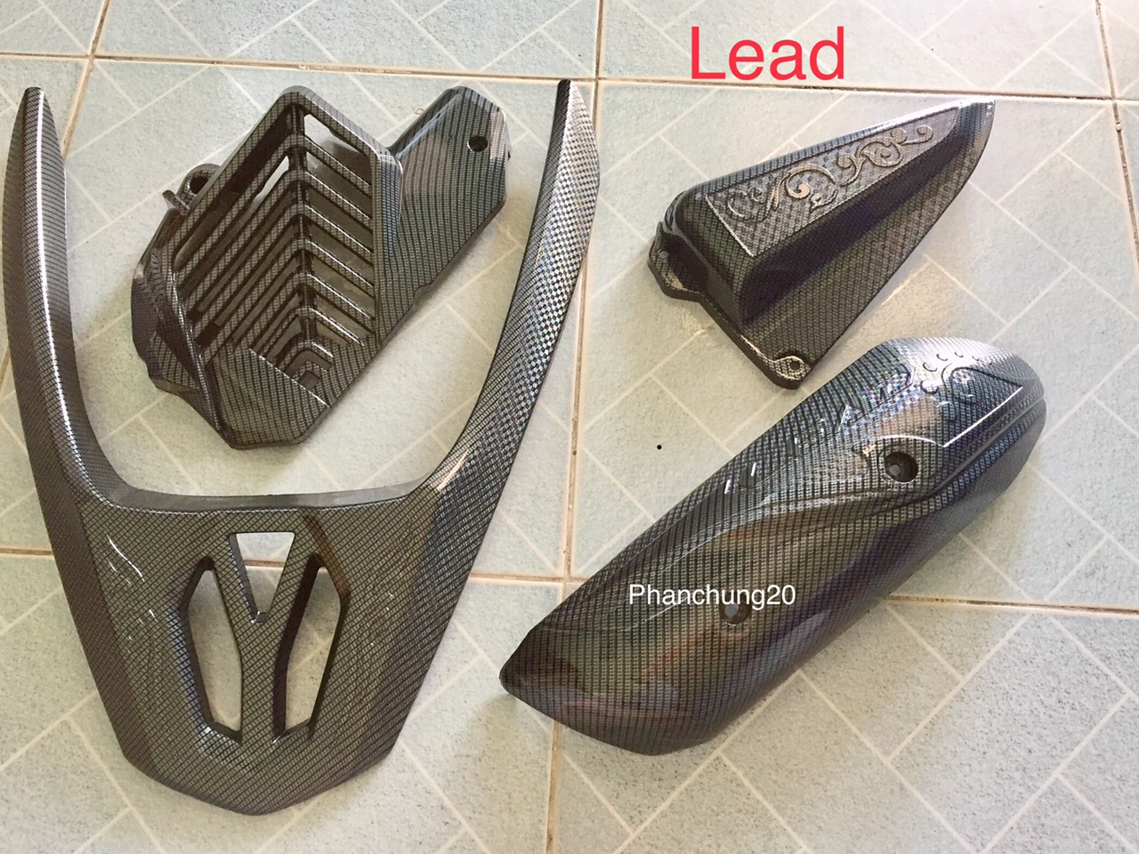 COMBO BỘ ỐP PHỤ KIỆN TRANG TRÍ DÙNG CHO XE LEAD 2022 2023 CACBON