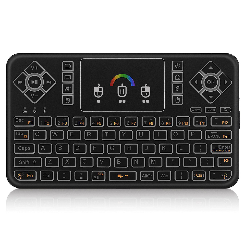Bàn Phím Không Dây Q9 2.4g RF Với Chuột Điều Khiển Từ Xa Cầm Tay Và Bàn Di Chuột Đèn LED Dành Cho AnDroid TV Box