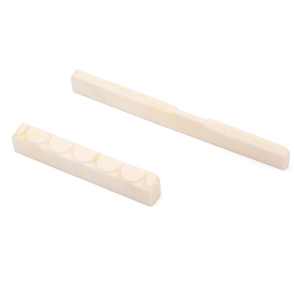 6 String Guitar Bone Bridge Saddle&Nut for Classical Guitar Replacement Parts