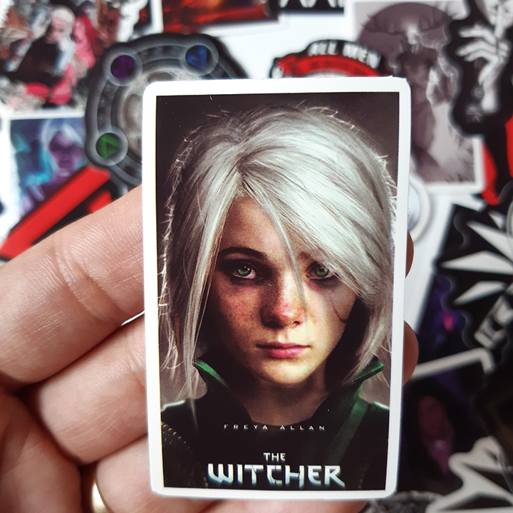 Bộ Sticker dán cao cấp chủ đề THE WITCHER - Dùng dán Xe, dán mũ bảo hiểm, dán Laptop