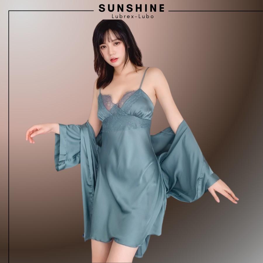 Áo choàng ngủ nữ sexy vải lụa satin cao cấp SUNSHINE LUBREX LUBO