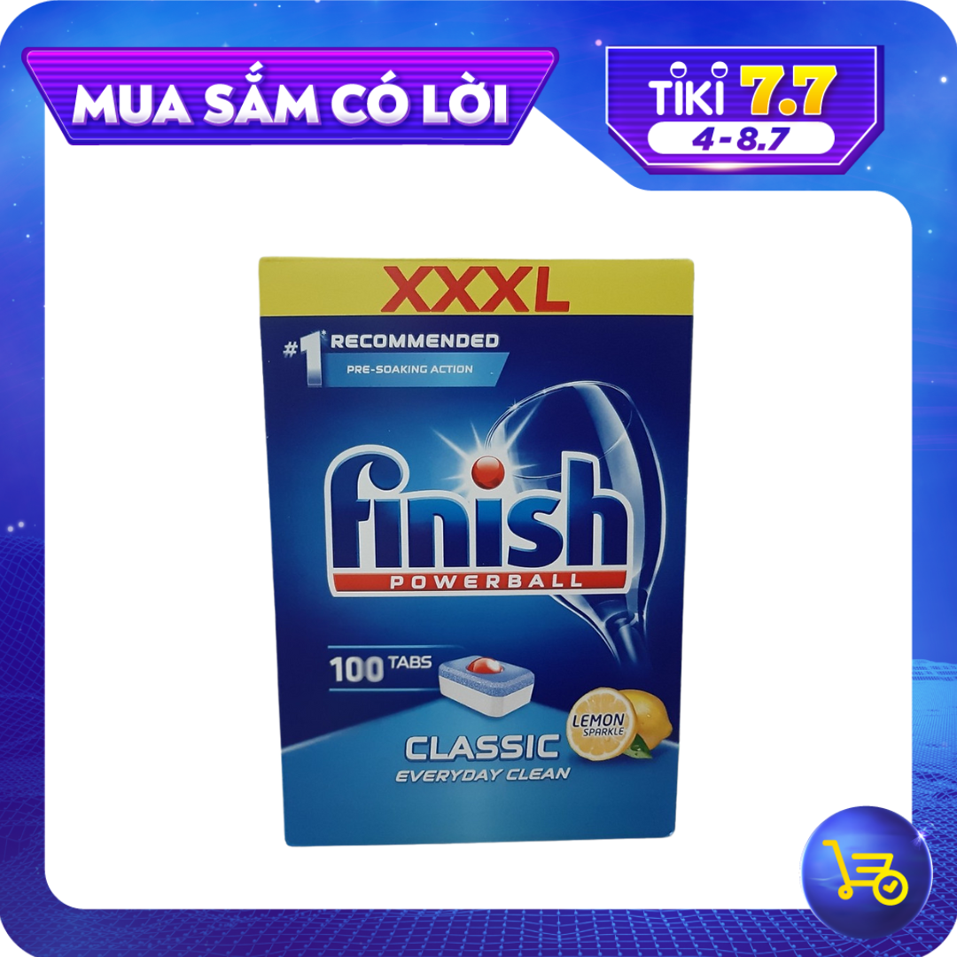 Viên rửa bát tổng hợp FINISH 100 viên hương chanh