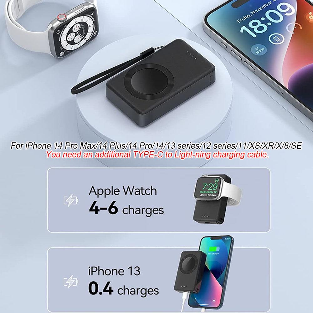 Newdery Watch Charger Power Bank cho Apple Watch Series 8 Ultra 7 6 5 4 3 2 1 se