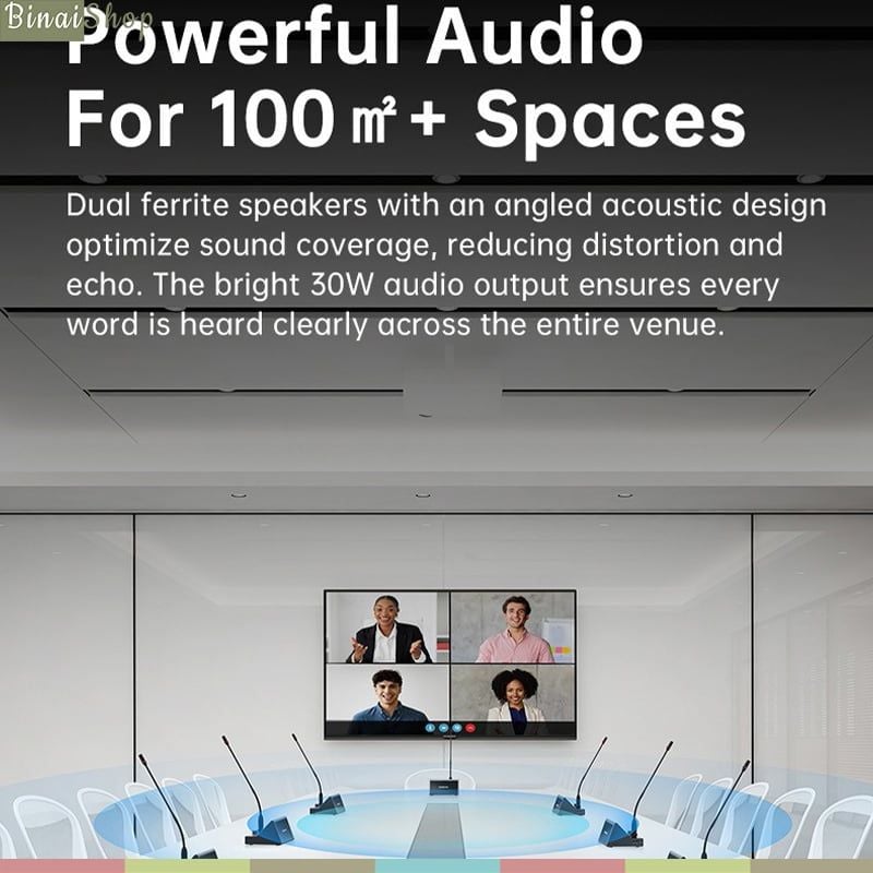 Takstar BN30B – Bộ Micro Cổ Ngỗng Kèm Loa Kép Công Suất 30W, DSP Chống Hú, Kết Nối Mở Rộng Đa Dạng Cho Phát Biểu, Họp Trực Tuyến, Giảng Dạy - Hàng chính hãng