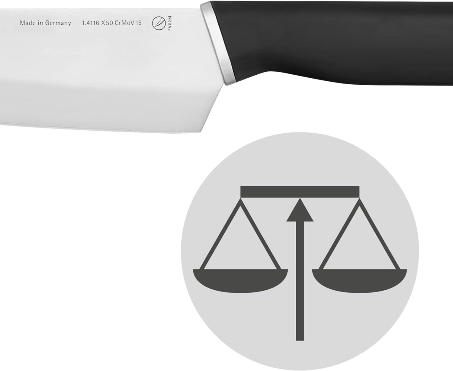 Bộ 2 Dao Bếp WMF WMF Kineo Asian, Dao Chặt 18.5cm và Dao Santoku 18cm, Lưỡi Làm Bằng Thép Không Gỉ, Sắc Bén - 1882229992