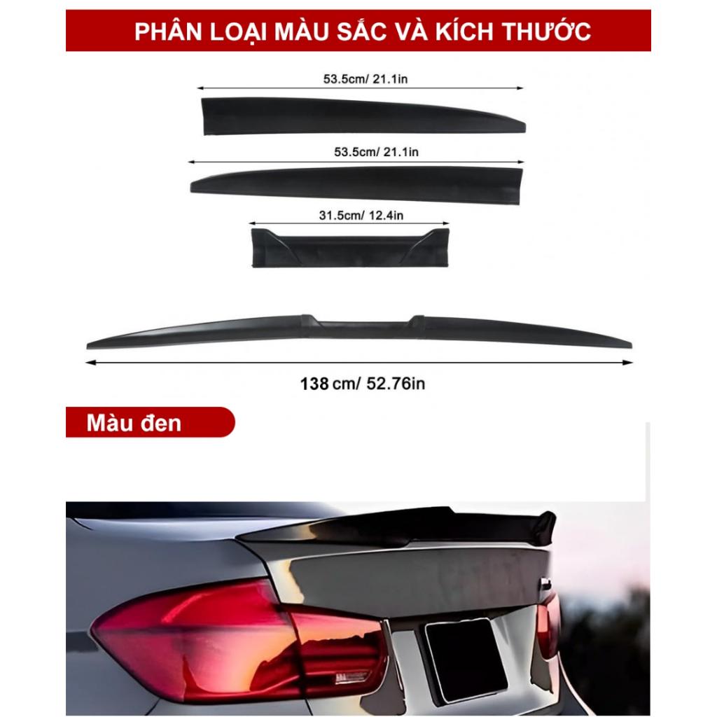 Cánh Gió Đuôi Xe Hơi Đuôi Gió Cốp Xe Hơi Bằng Sợi Cacbon TPU Cho Xe Sedan chất liệu cao su cao cấp cấu tạo 3 khúc dễ lắp