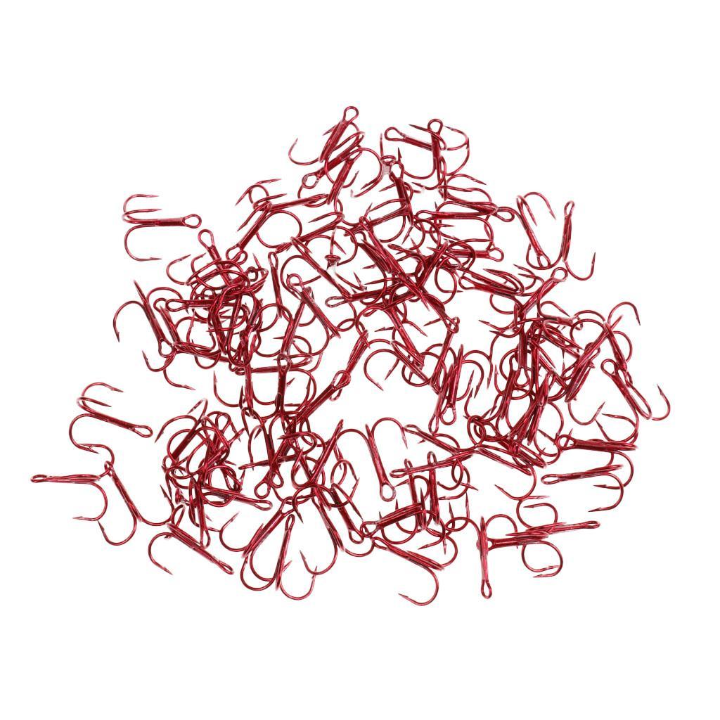 200pcs High Carbon Steel Sea Fishing Hooks Treble Hooks Fishhooks with High Quality Durable to Use 4#/6#