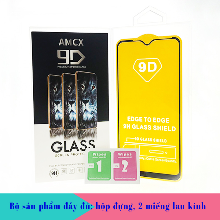 Kính Cường Lực cho Oppo A5s - Full màn hình - Màu Đen - Hàng Chính Hãng