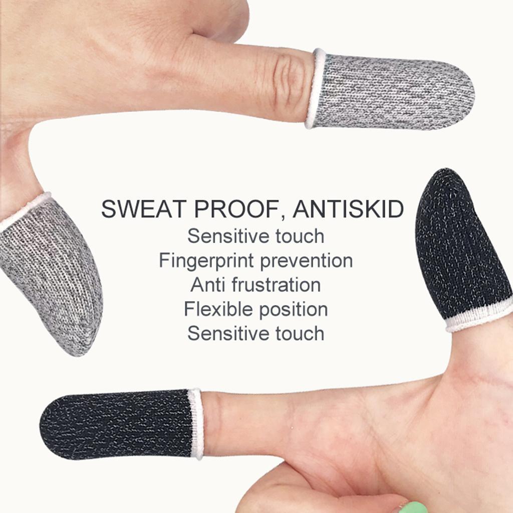 Portable Finger Sleeve Sweat Proof Gaming Finger Gloves White