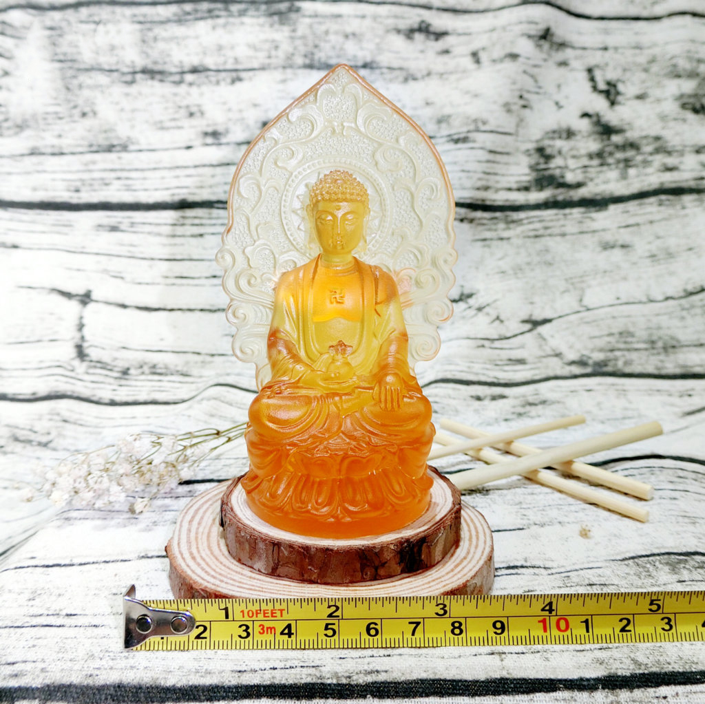 Tượng Phật A Di Đà Lưu Ly - Nội Thất Xe - Bình An - An Lành - Gặp Nhiều May Mắn