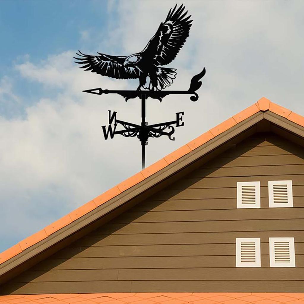 Weathervane Roof Mount Wind Direction Indicator Yard Stake Decorations