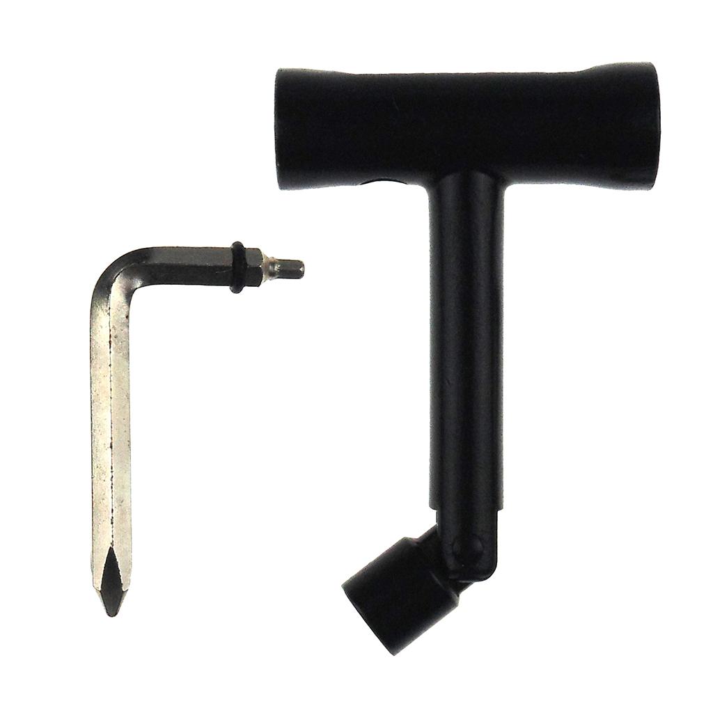 Multi-Functional Skateboard Wrench T-Type Tool All-in-One Key Screwdriver