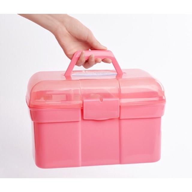 Cốp đựng đồ nail mi trang điểm Yapas 2 tầng 31x20x20cm , Cốp nhựa abs để dụng cụ làm móng mi phun xăm