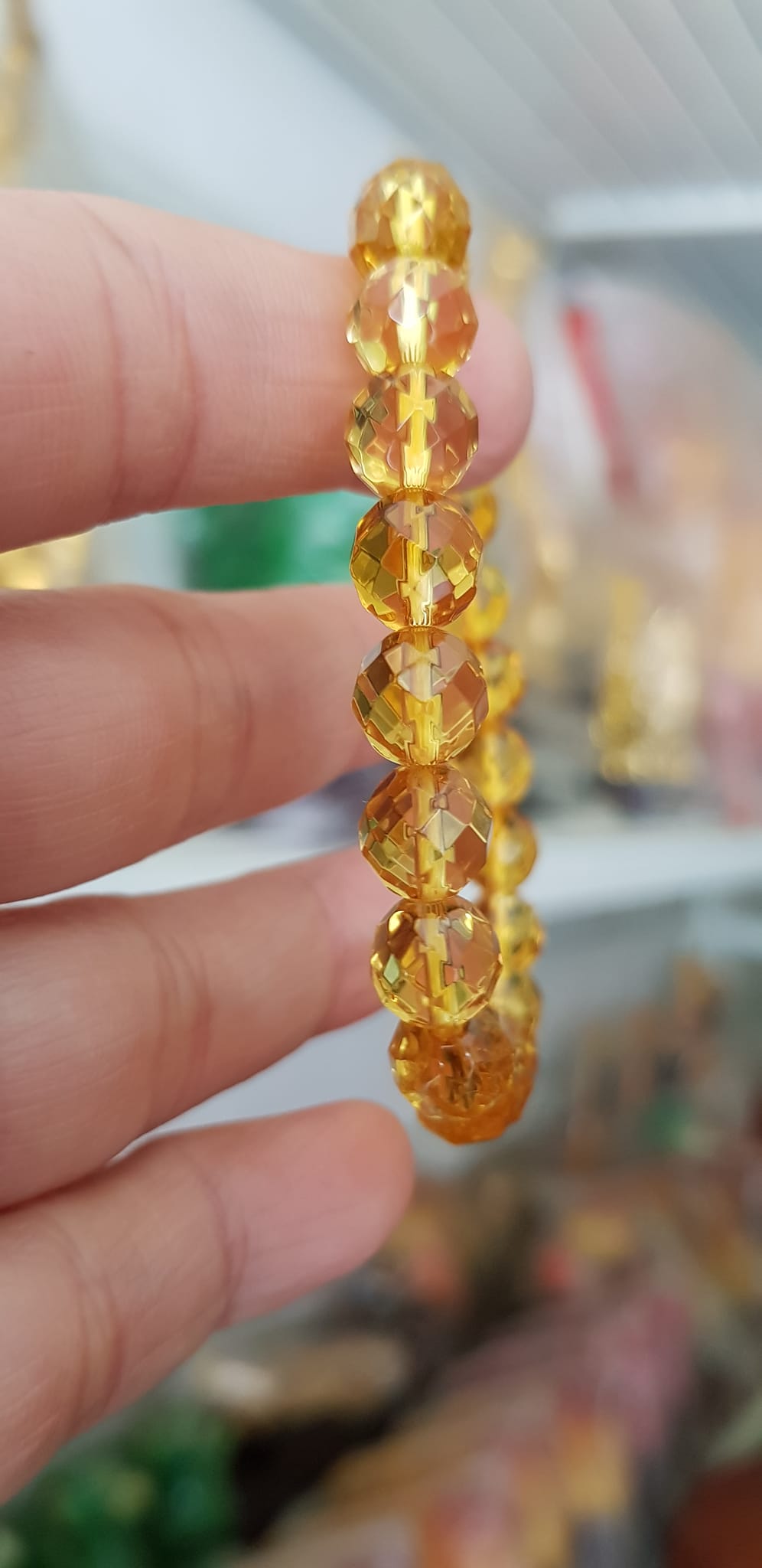 Vòng tay chuỗi đá thạch anh tự nhiên vàng tươi giác size nhỏ 8mm 22 hạt vòng hợp nữ mệnh kim thổ thuỷ đeo đẹp may mắn tốt cho sức khỏe, công việc hanh thông thuận lợi ạ món quà tặng ý nghĩa dành cho chính mình &amp; người thân ạ