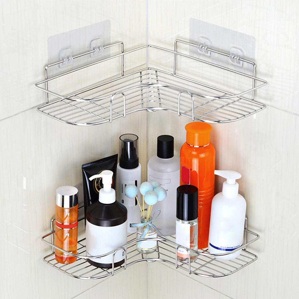Adhesive Corner Shower Caddy No Drilling Tidy for  Organizer Storage no