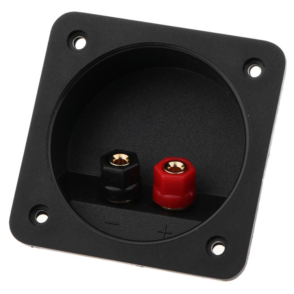 Speaker 2-Way Terminal Binding Post Spring Cup Connectors 80-Red & Black