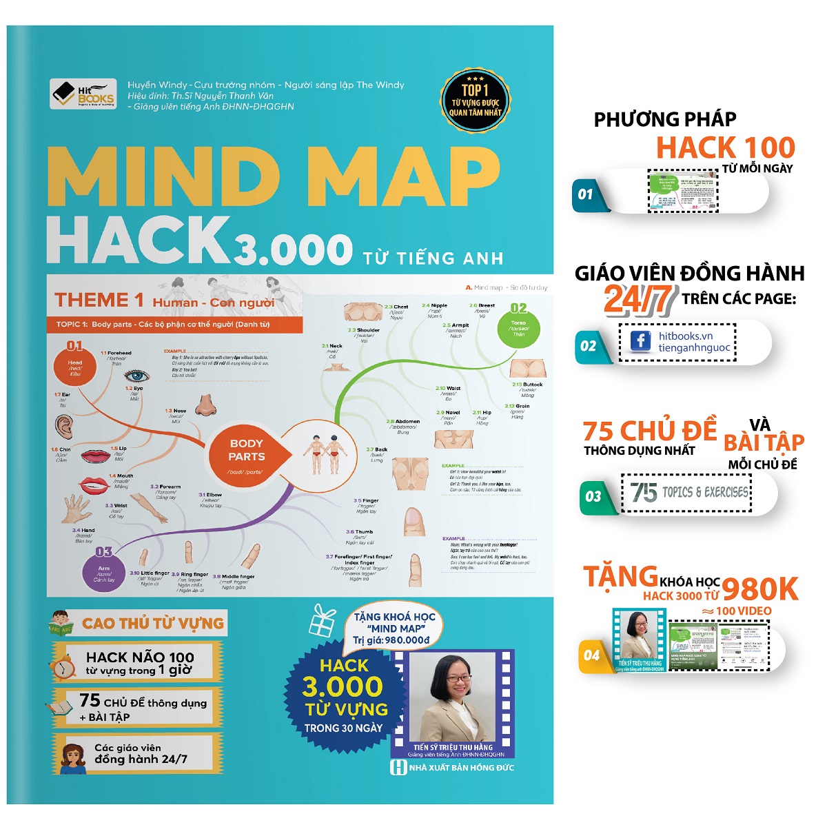 Sách - Combo Mind map hack 3000 từ vựng tiếng Anh + 360 động từ bất quy tắc và 12 thì tiếng Anh, 2000 từ vựng TA