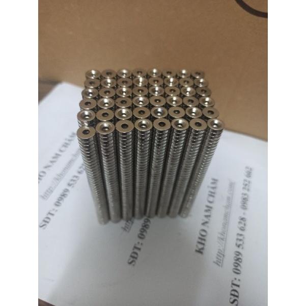 Combo 10 viên nam châm tròn có lỗ buộc dây làm đồ chơi câu cá cho trẻ em
