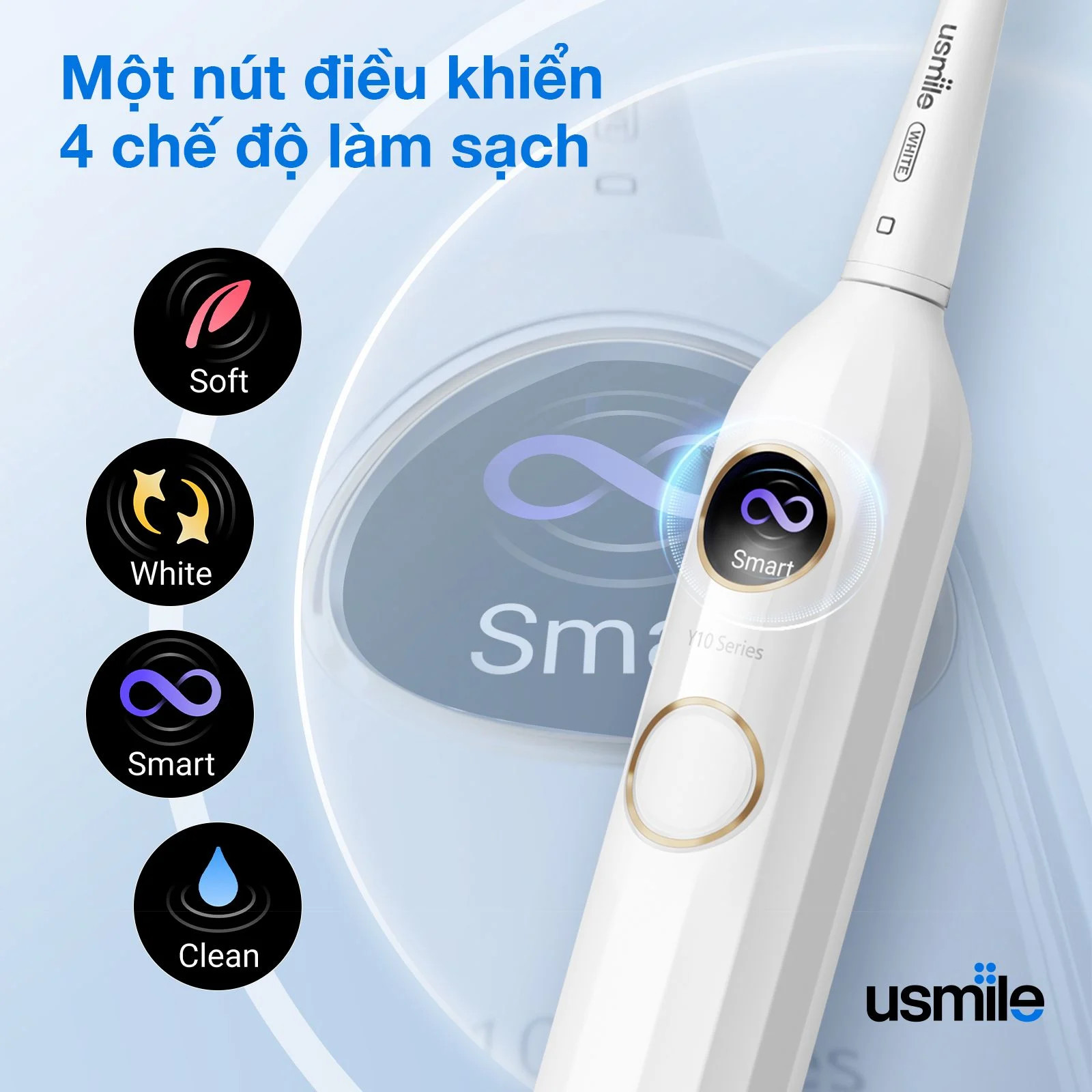 Bàn Chải Điện Thông Minh Usmile Y10 Bản Quốc Tế - Hàng Chính Hãng