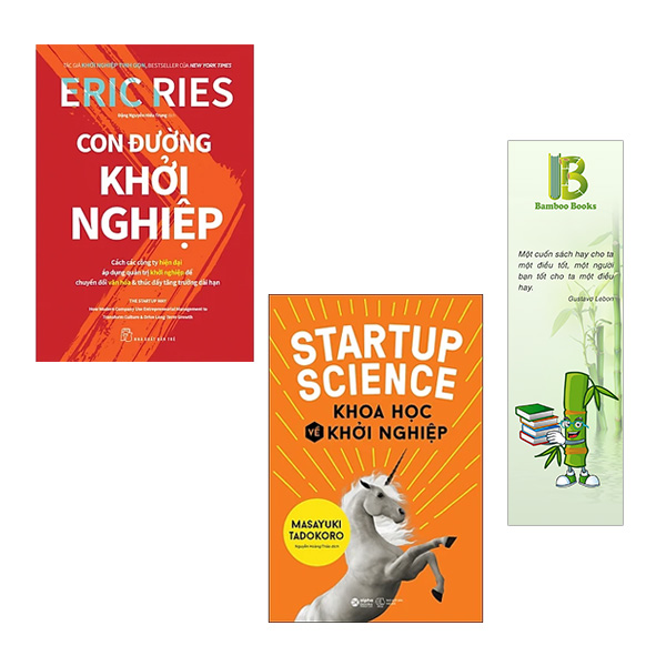 Combo 2 Cuốn Sách Khởi Nghiệp: Con Đường Khởi Nghiệp + Startup Science - Khoa Học Về Khởi Nghiệp (Tặng Kèm Bookmark Bamboo Books)