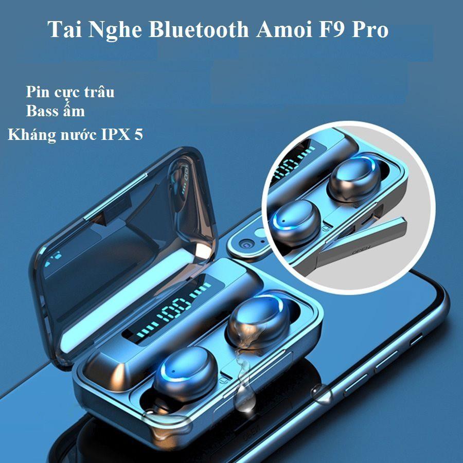 Tai Nghe Bluetooth 5.0 F9 Pro Không Dây True Wireless Nhét Tai Cảm Ứng Kiêm Sạc Pin Dự Phòng - F9 PRO