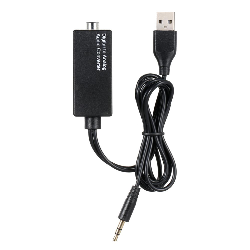 DAC Digital to Analog Audio Converter HiFi Nondestructive Sound Quality Stable Signal Coaxial+3.5mm Audio Ports