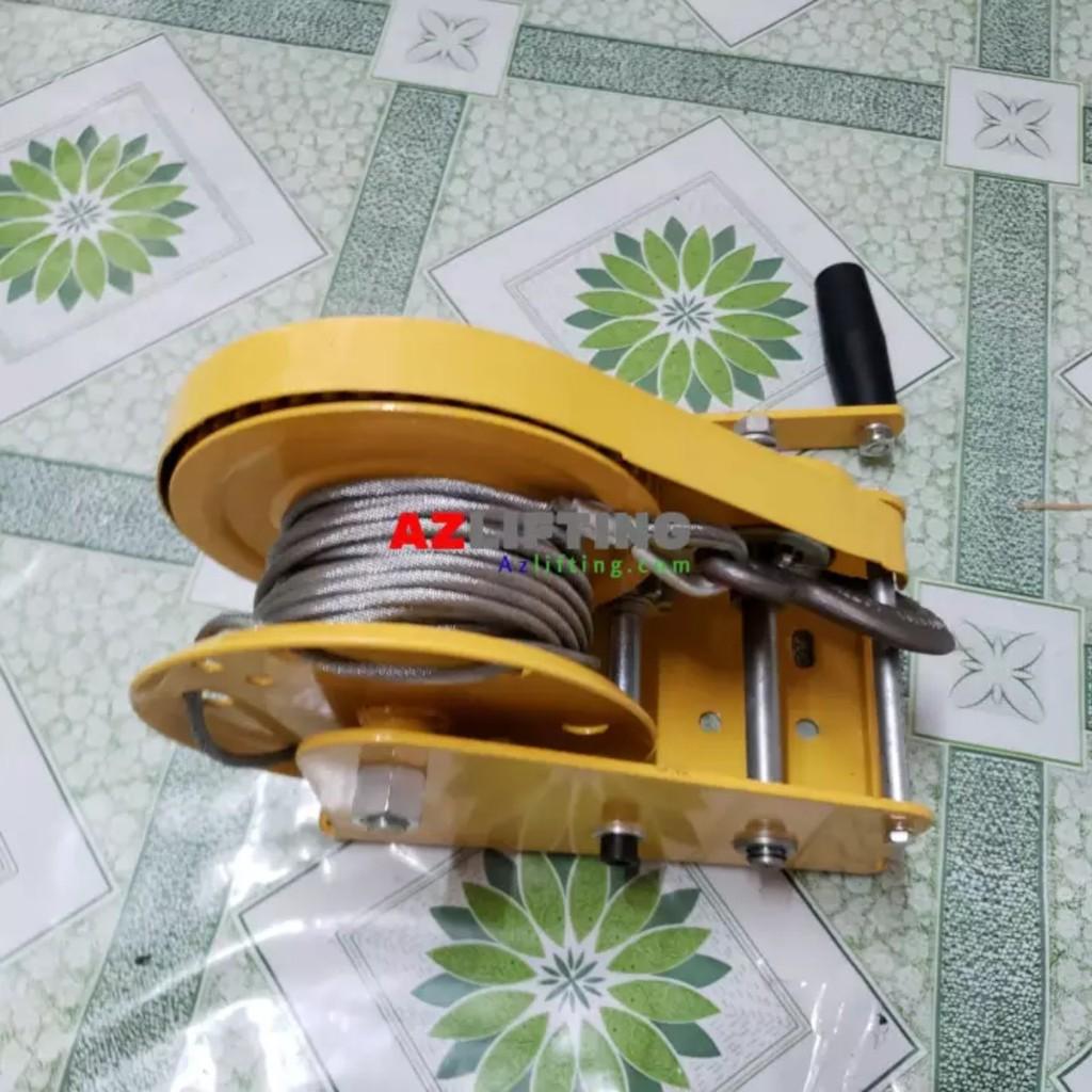 Tời quay tay 2600LB tải kéo 1180kg tự khóa cáp móc 20 mét