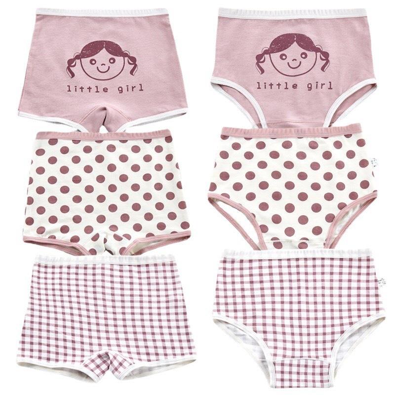 Quần lot bé gái combo 3 quần chíp trẻ em cotton thoáng mát kháng khuẩn cho bé từ 10-45kg