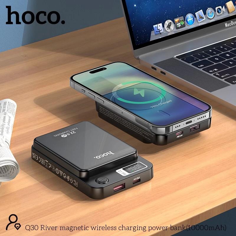 Sạc dự phòng không dây PD20W Hoco Q30, pin sạc dự phòng từ tính nhanh 10000 mAh hàng chính hãng Hoco Mall Official
