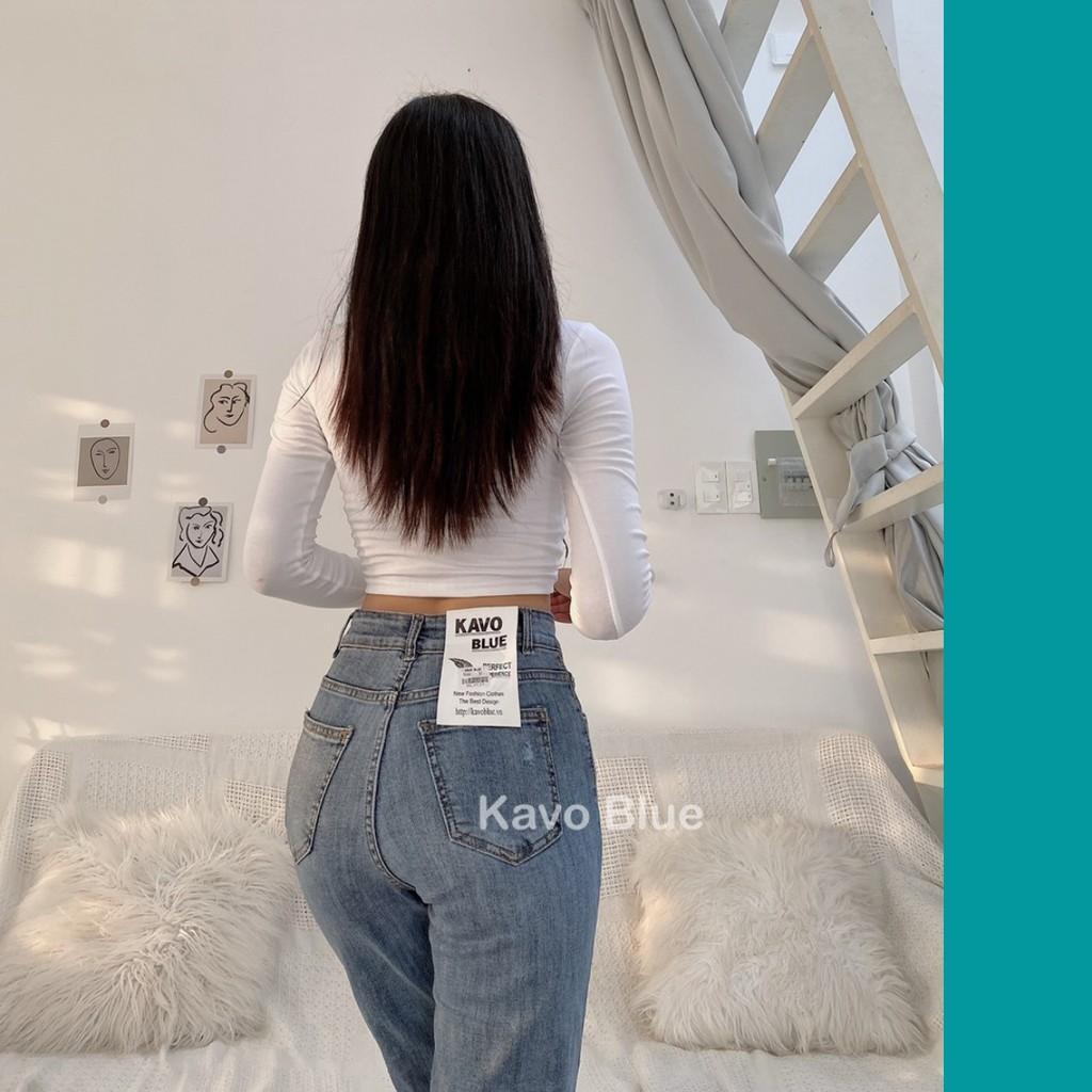Quần Bò Nữ Dáng Lỡ KAVO BLUE BL38-02