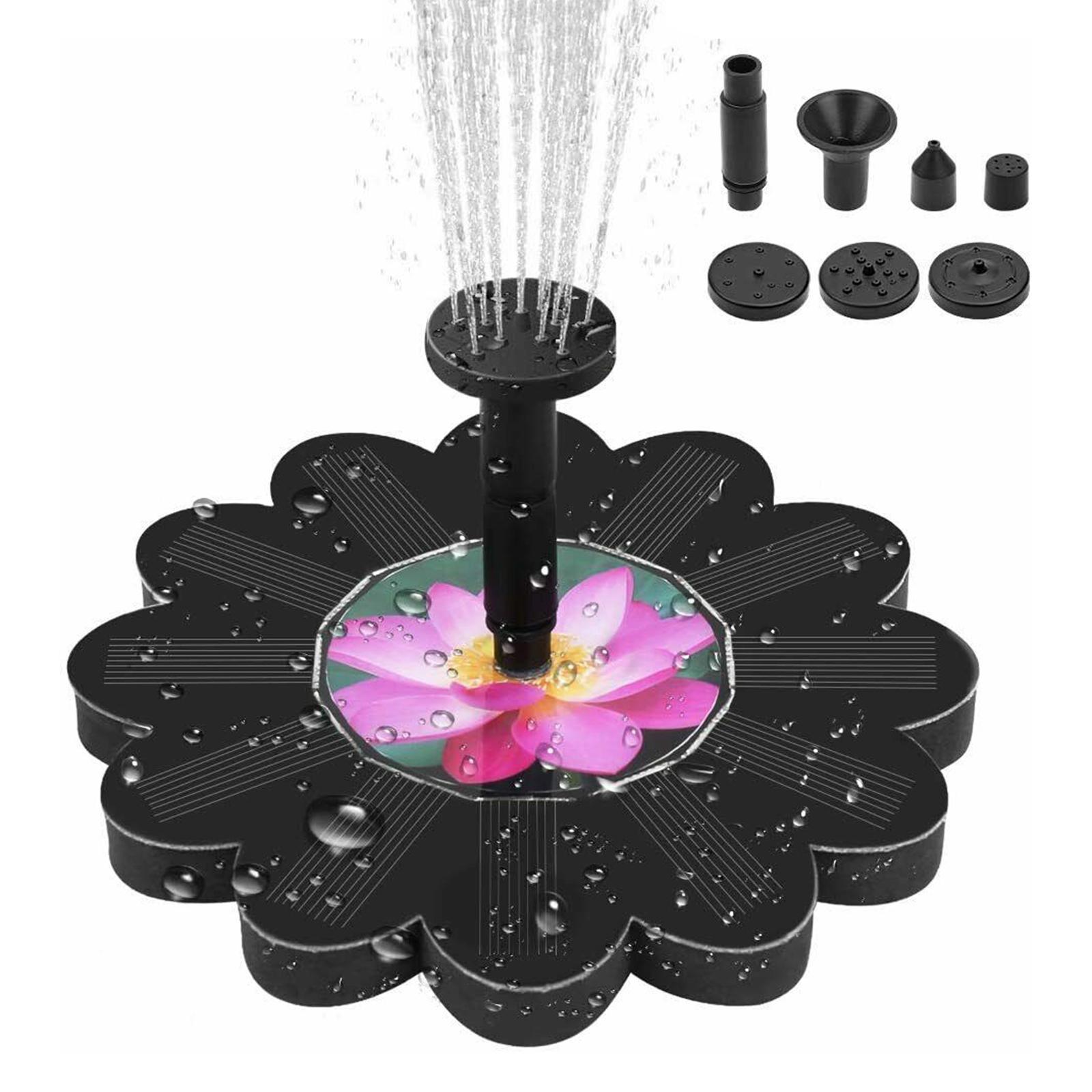 Solar Powered Floating Bird Bath Water Fountain Pump