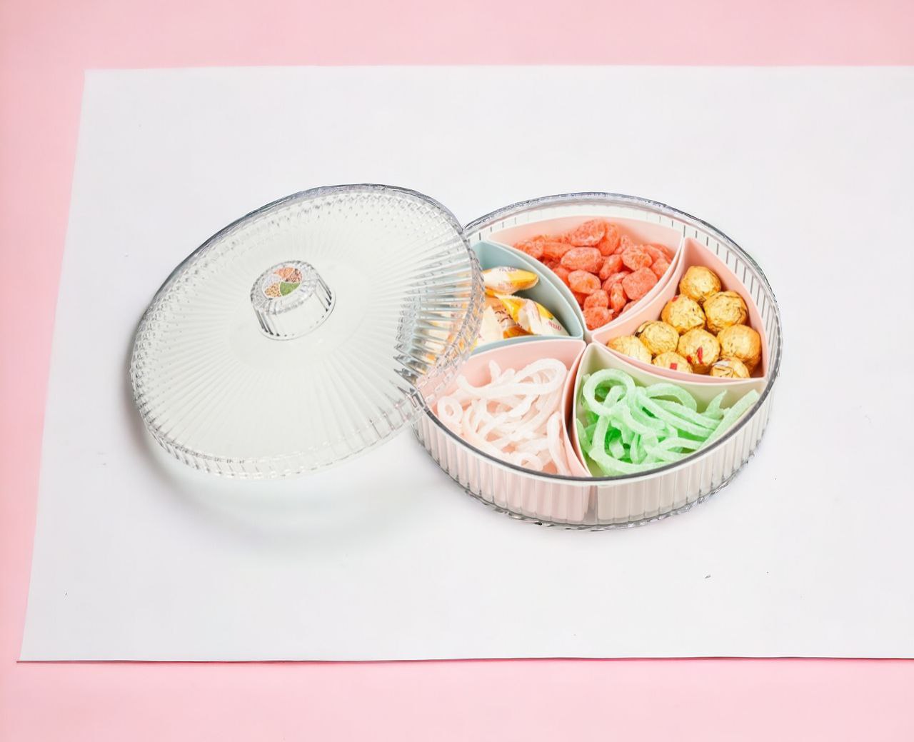 Khay mứt TẾT đựng bánh kẹo Khay gồm 5 hũ ngũ lộc lớn xinh xắn hình kim kim cương biểu hiện sang trọng trong ngày tết