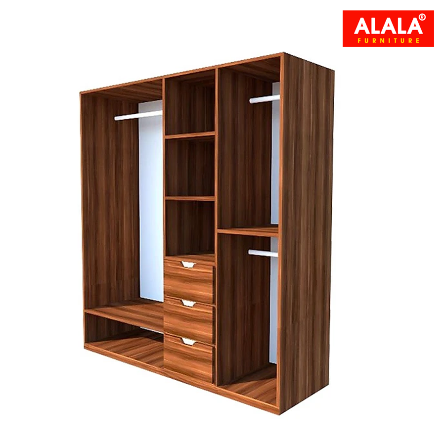Tủ quần áo ALALA266 (1m8x2m) gỗ HMR chống nước - www.ALALA.vn - 0939.622220