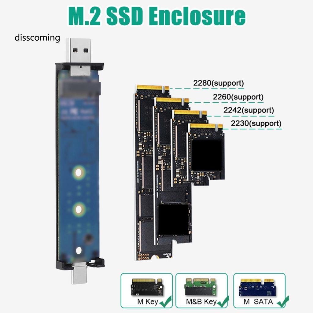 Hộp Đựng Ổ Cứng SSD Chống Bụi 2 Trong 1 Cho Văn Phòng M.2 NVMe / SATA Type-C / USB3.1 SDD