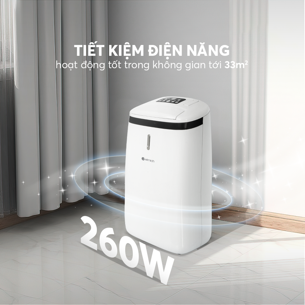 Máy hút ẩm không khí Elmich DE-3923 (Dung Tích 20L - Công suất 390W) - Hàng Chính Hãng