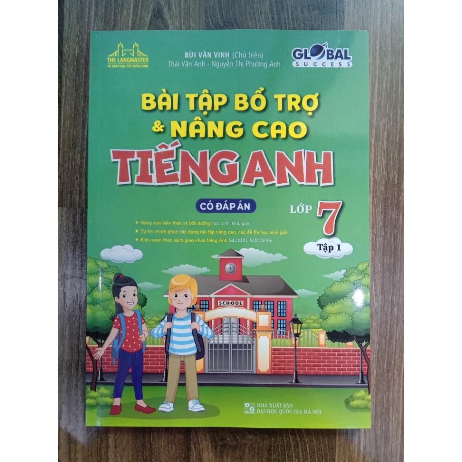 ` Sách - Combo Bài tập bổ trợ và nâng cao tiếng anh lớp 7 tập 1 + 2 (có đáp án) - GLOBAL SUCCESS