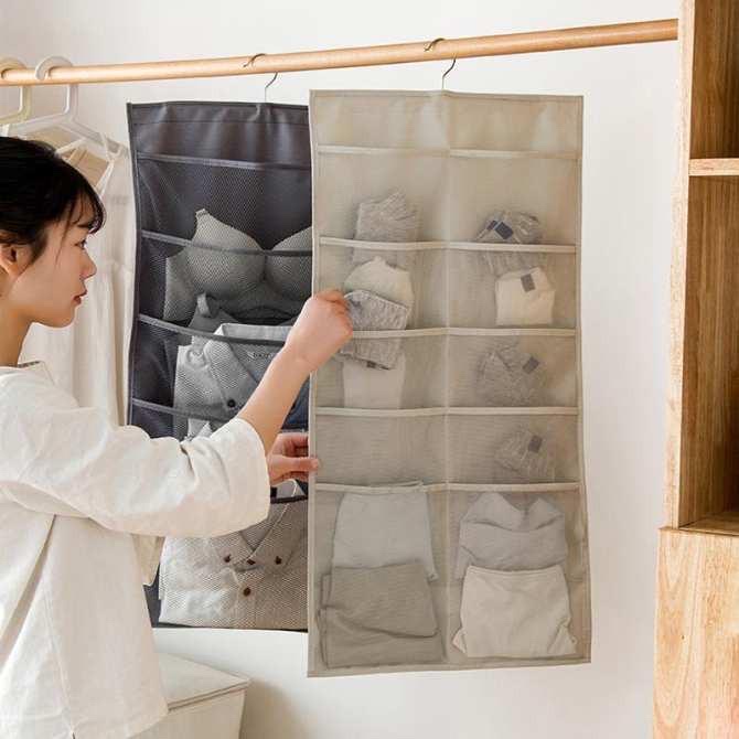 Túi treo đựng tất vớ , đồ lót ,2 mặt 30 ngăn , 30 ô có móc treo rất tiện lợi