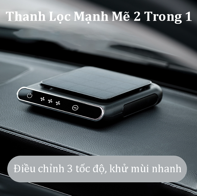 Máy lọc không khí thông minh không dây sử dụng Pin năng lượng mặt trời hoặc cổng USB - Nội thất ô tô