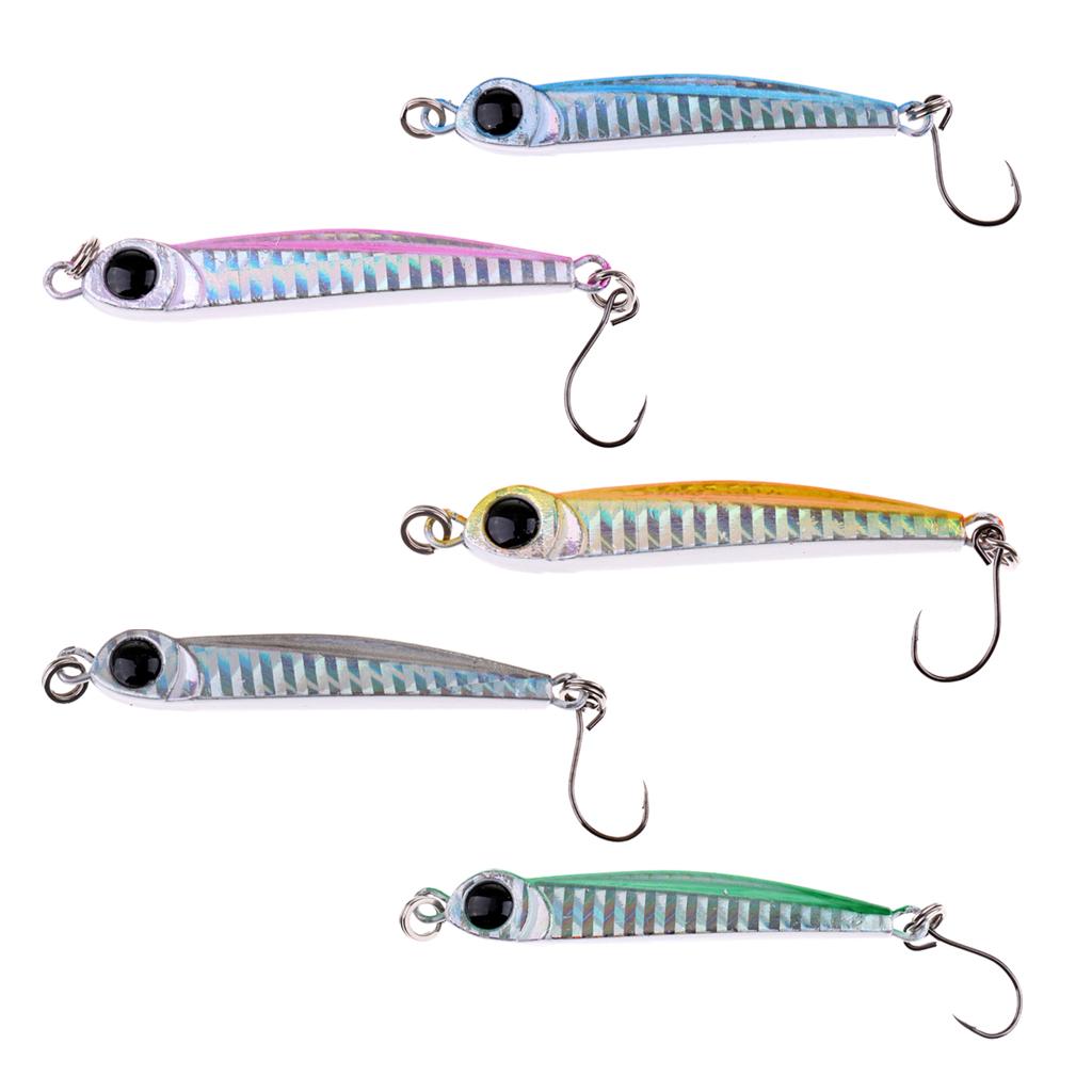 Lead Fish Metal Jigs With Single Hook and Rings Jigging Lures Hard Bait