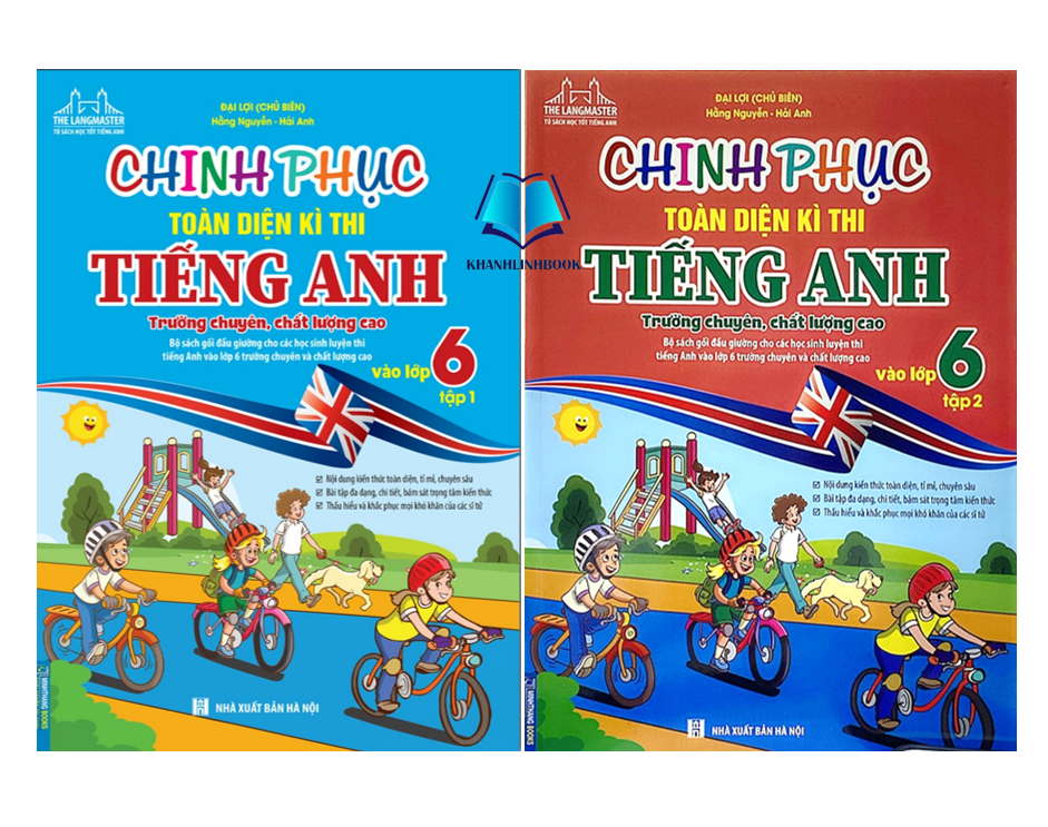 Sách - Combo Chinh phục toàn diện kì thi Tiêng anh trường chuyên ,chất lượng cao vào lớp 6 tập 1 + 2 (có đáp án)